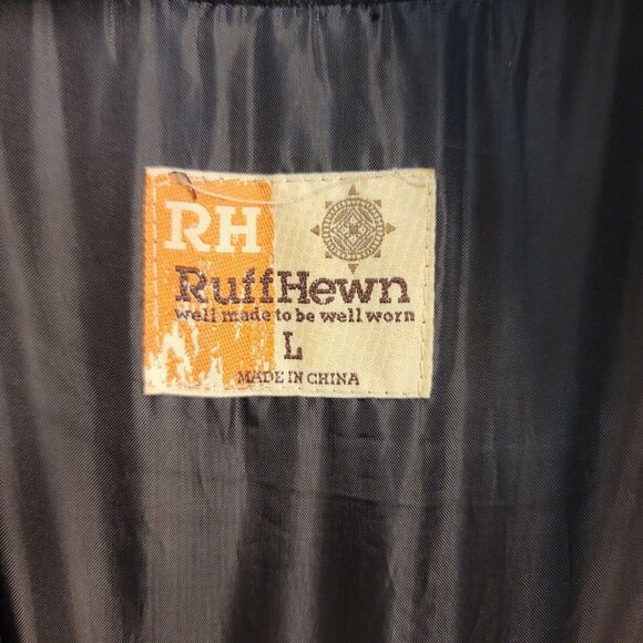 Ruff Hewn Boys Youth Black Puffer Vest Jacket w/Sweatshirt Hoodie Sleeve Large - Picture 3 of 7